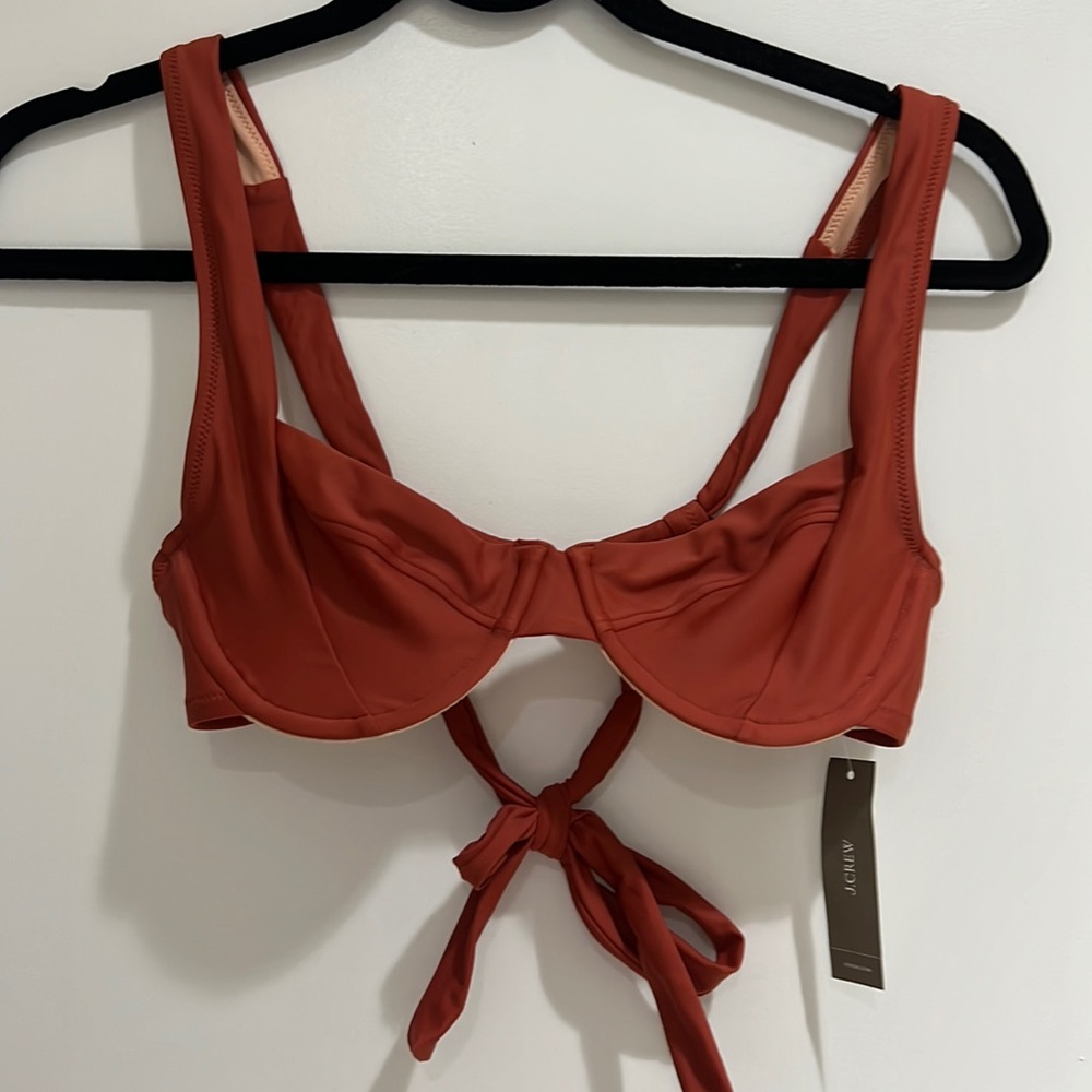 Swim top from j. Crew. Beautiful burnt orange color with underwire, amazing fit
